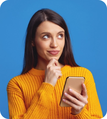 Image femme avec portable